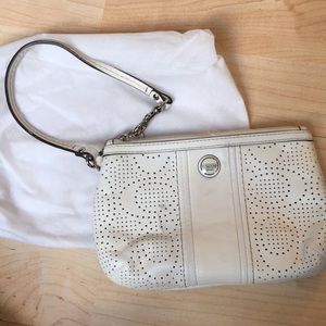 White coach wristlet